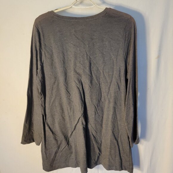 Womens Perfectly Soft Shirt Size XL Grey in Color  -- ITEM #1687 - Picture 2 of 3